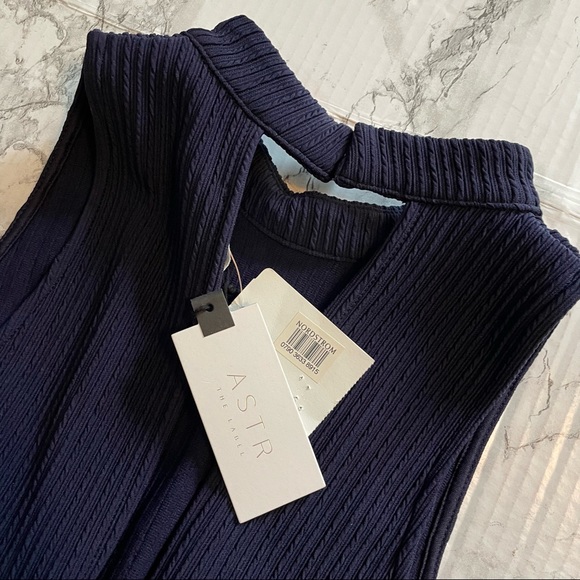 *ASTR* The Label Nordstrom Navy Ribbed Bodycon Dress NWT - Picture 11 of 14